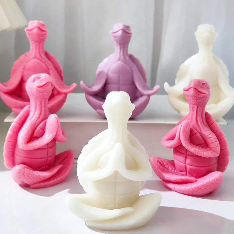 Yoga Turtle Silicone Candle Mould