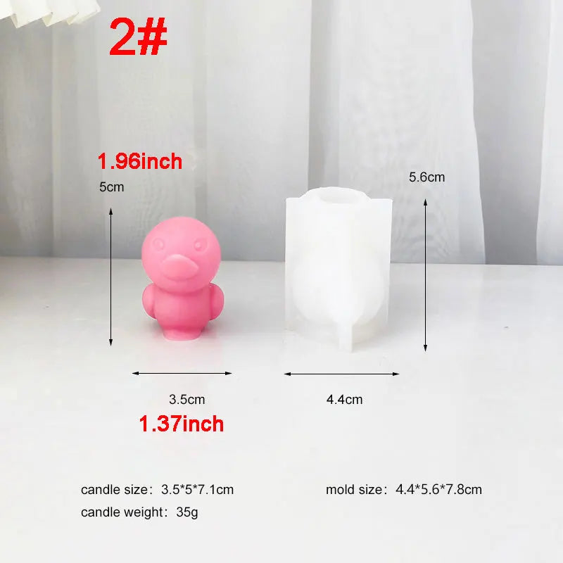 Giraffe and Duck Candle Silicone Mould