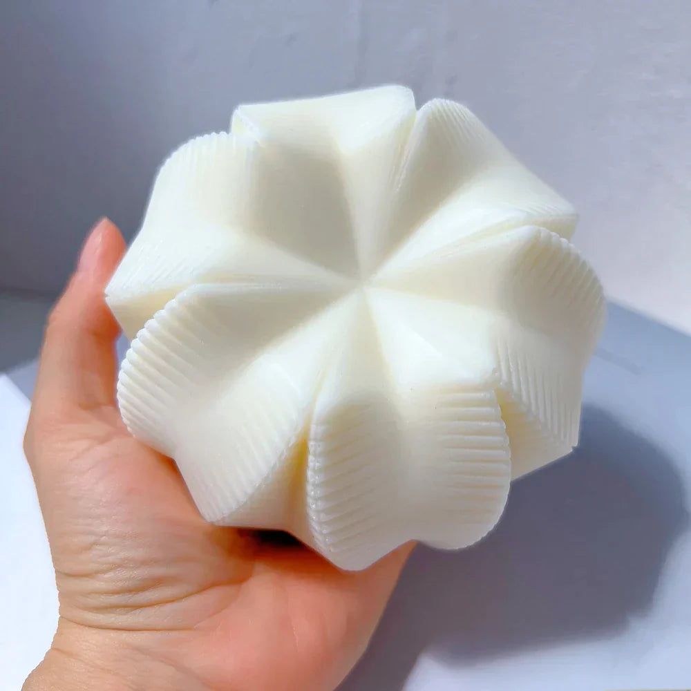 Geometric Wave Twirl Candle Silicone Mould
