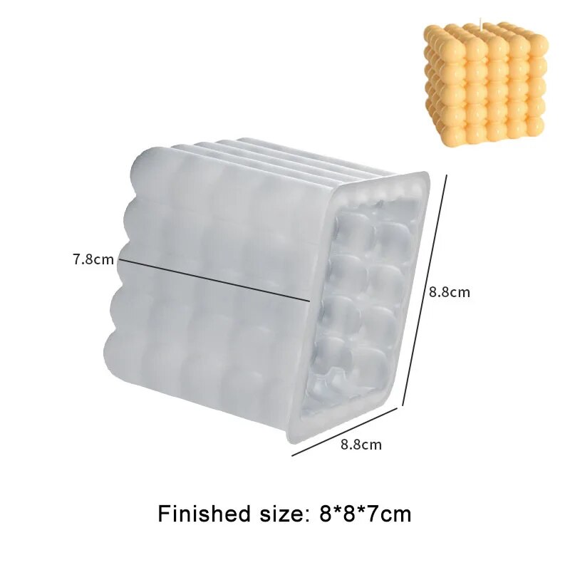 Multi Size Bubble Cube Candle Mould