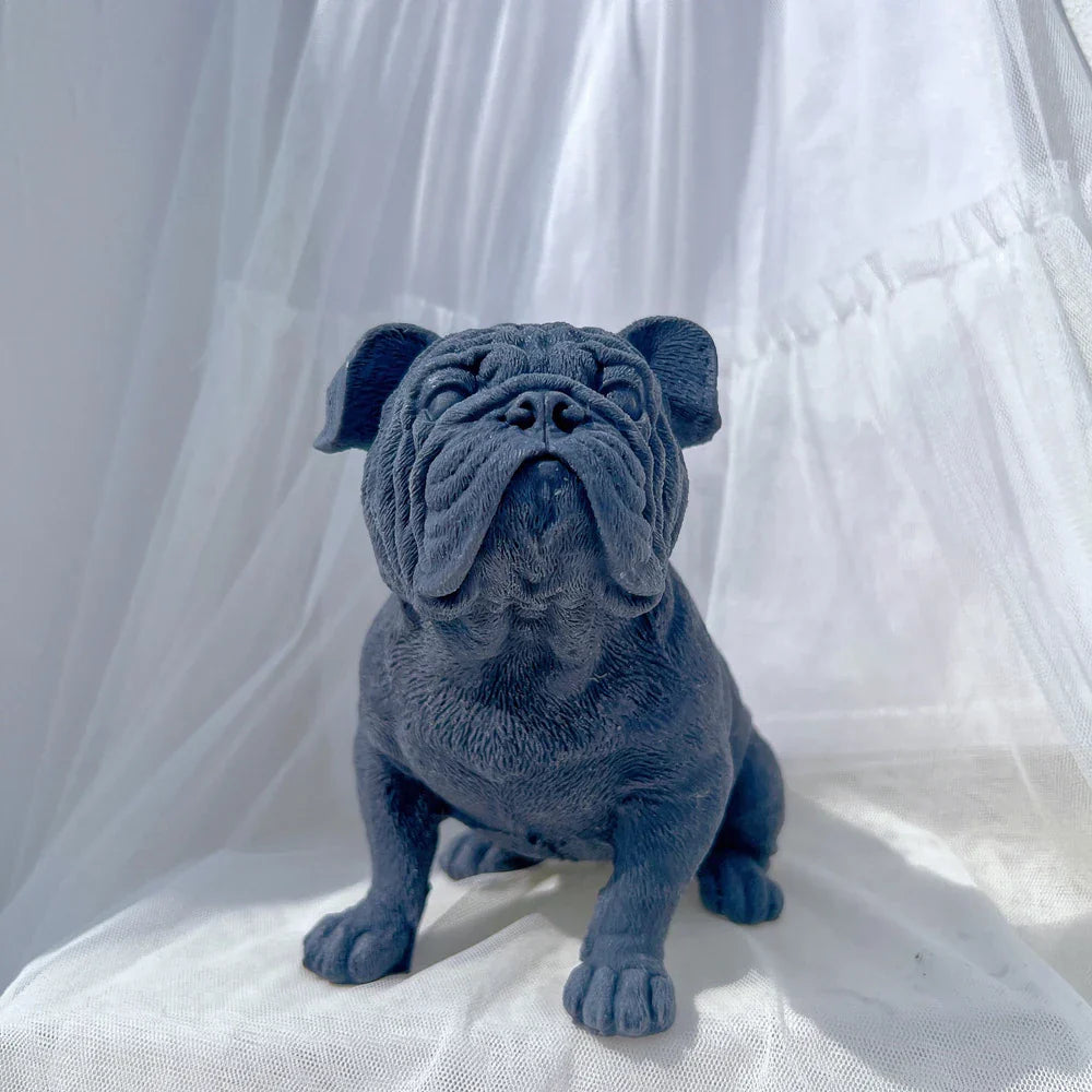 Charming Bulldog Puppy Candle Mould