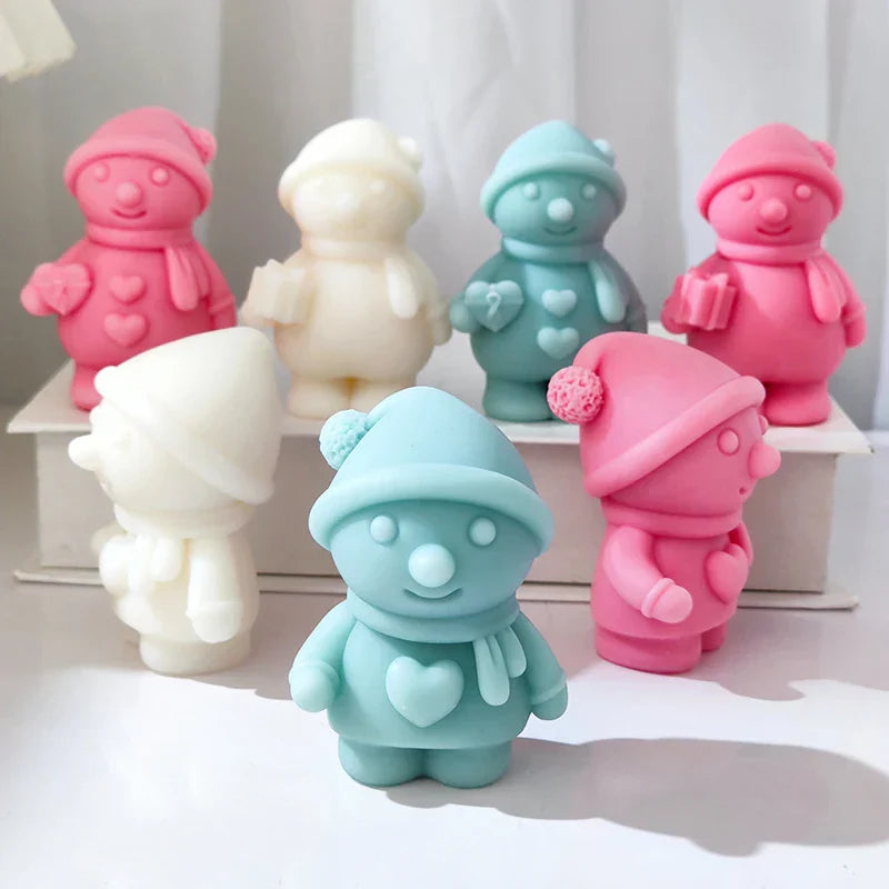 Scarf Snowman Candle Mould