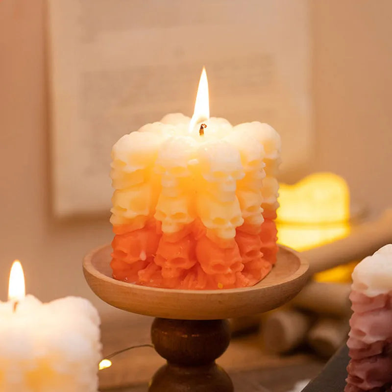 Skull Pumpkin Rubik's Cube Candle Mould