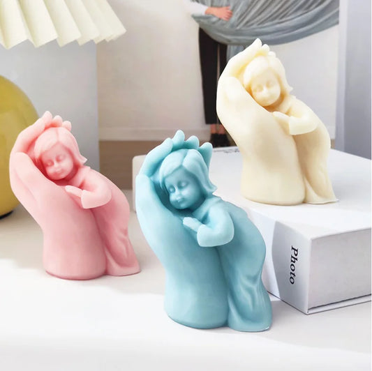 Baby in Mother's Hand Candle Mould