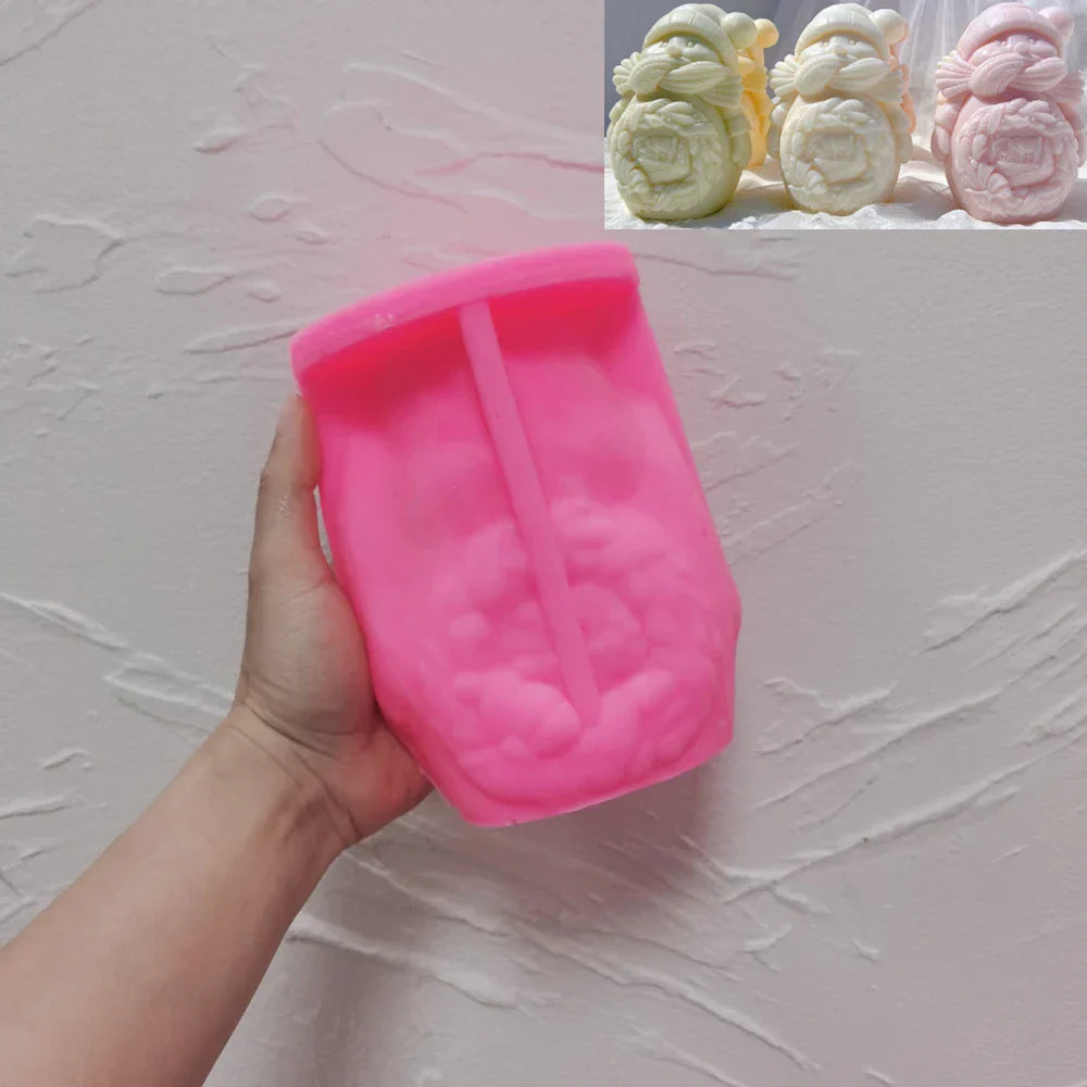 Cuddle Snowman Candle Mould