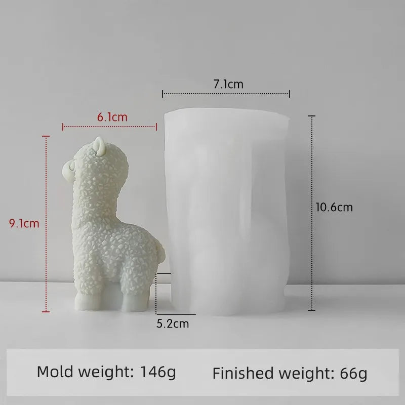 Alpaca Candle Mould Silicone