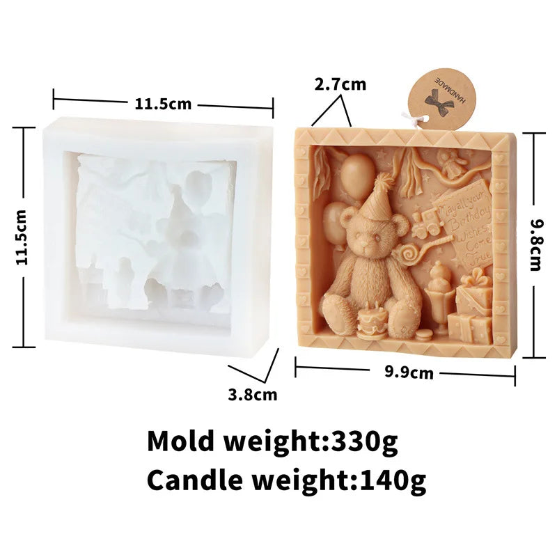 DIY Photo Frame Bear Candle Mould