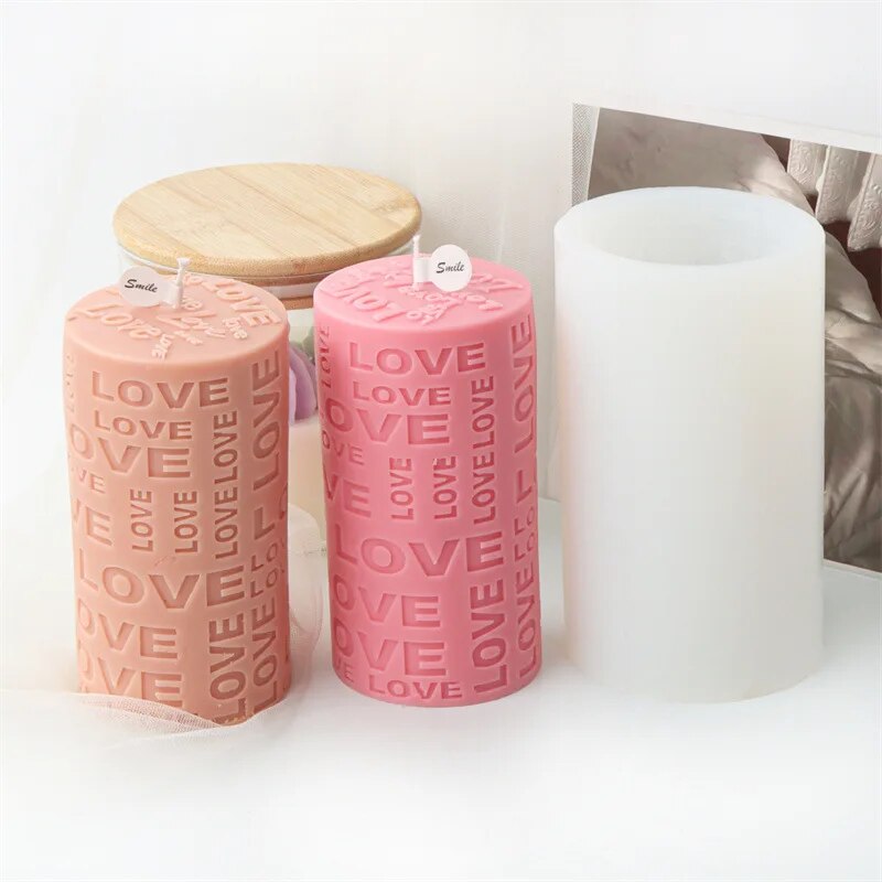 LOVE Cube & Cylindrical Candles Mould