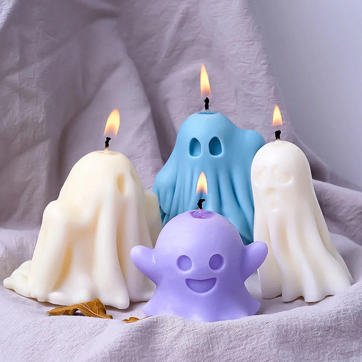DIY Halloween Ghost Candle Mould - 3D Pumpkin & Ghost