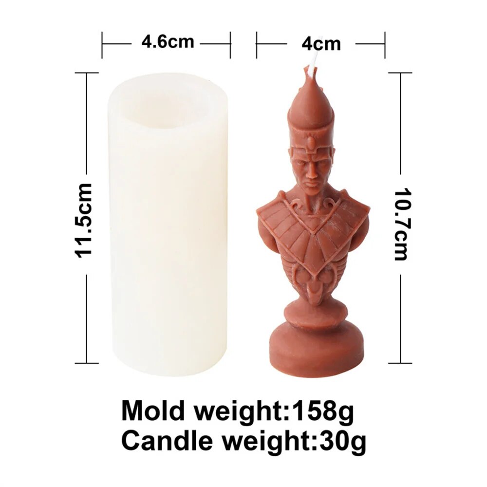 Ancient Greek Pharaoh Sacrificial Knight Candle Mould