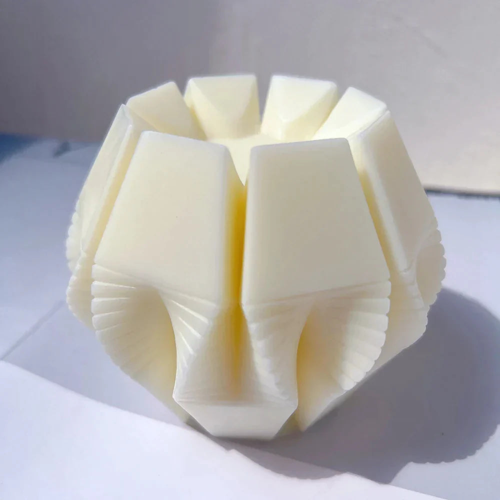 Geometric Wave Twirl Candle Silicone Mould