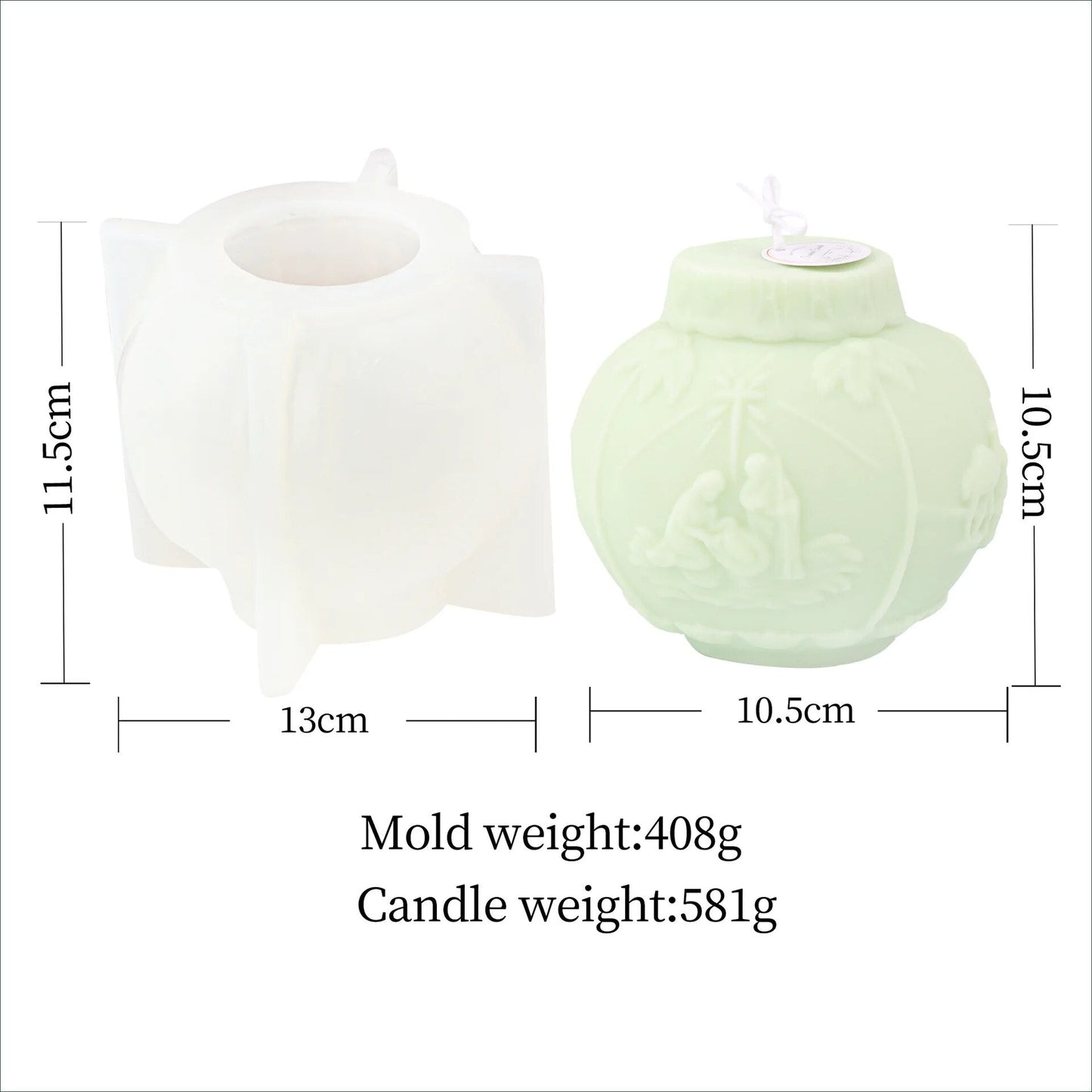 Christmas Bauble Candle Mould