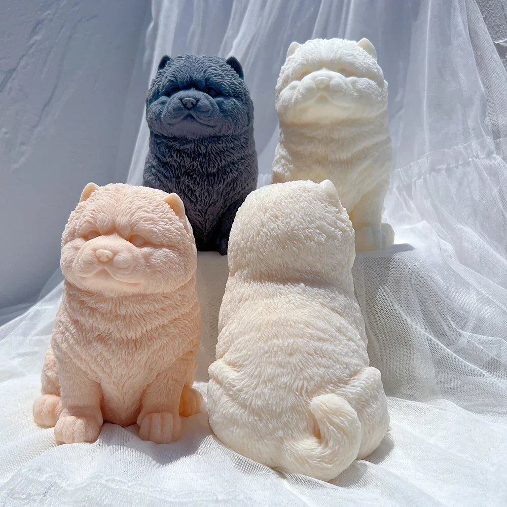 Chow Chow Cute Puppy Silicone Candle Mould