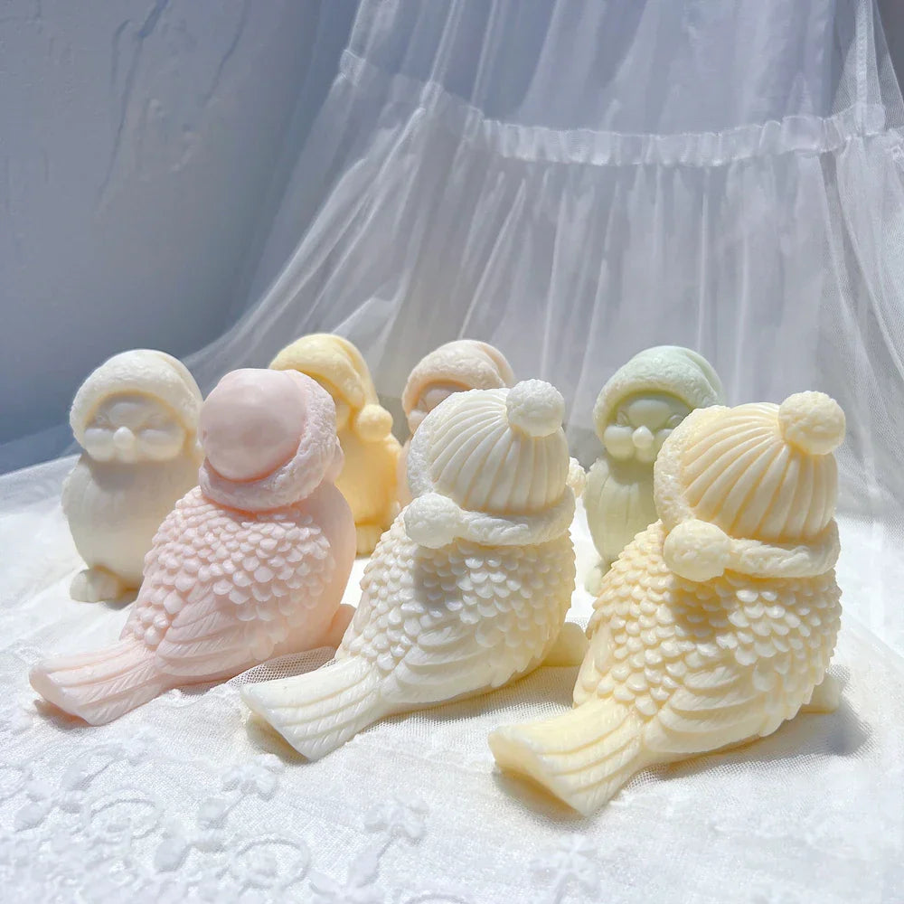Holiday Snowbird Silicone Candle Mould