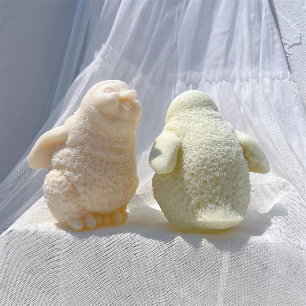 Cute Penguin Statue Candle Mould