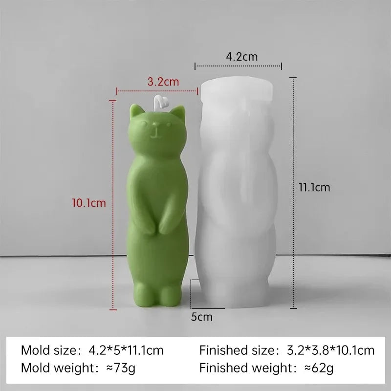 Standing Cat Candle Mould