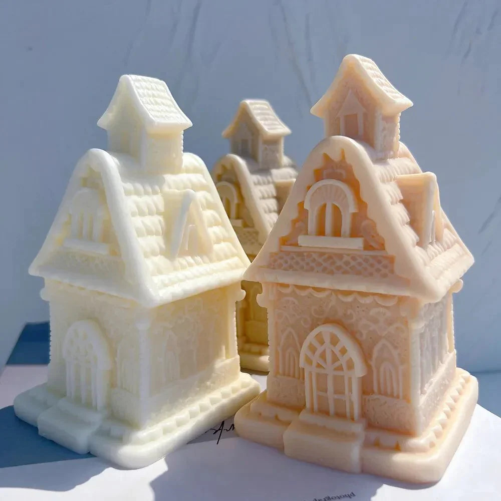 Christmas Gingerbread Home Candle Silicone Mould