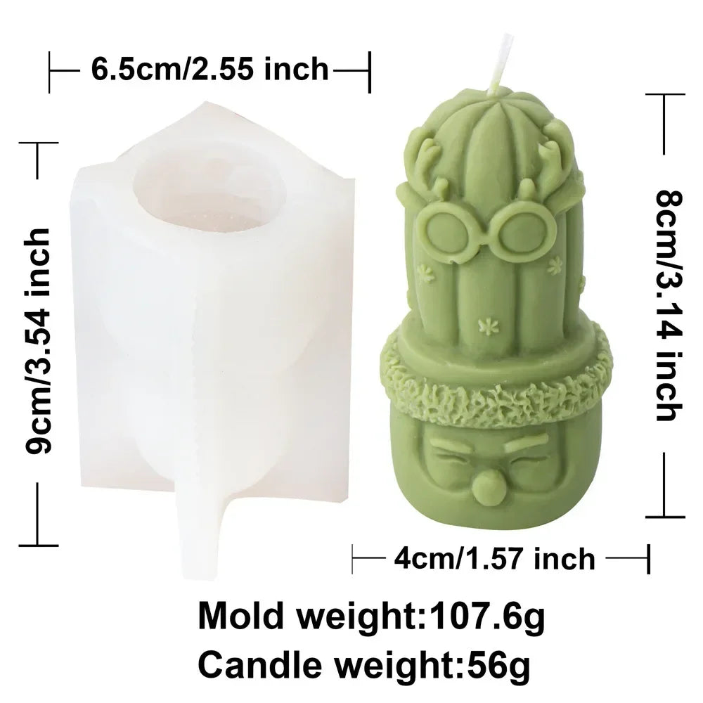 Christmas Cactus Silicone Candle Moulds
