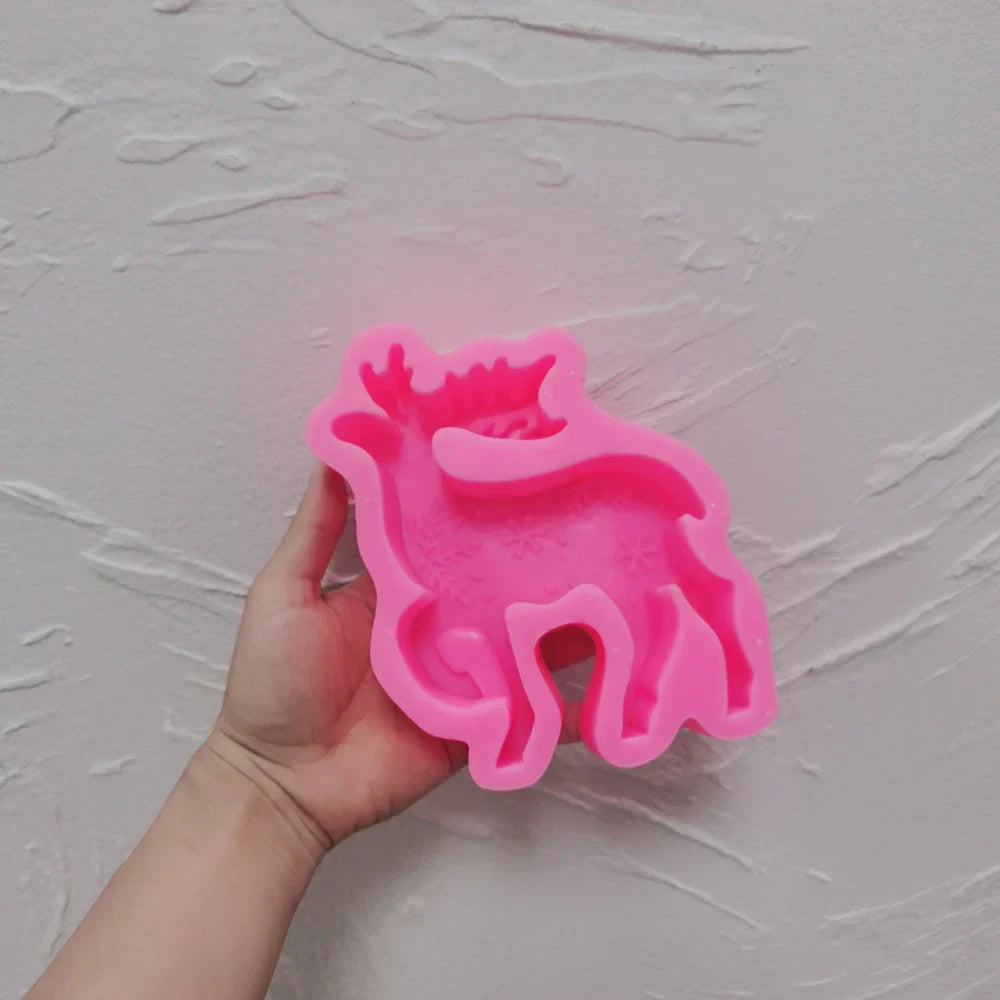 Christmas Reindeer Silicone Candle Mould
