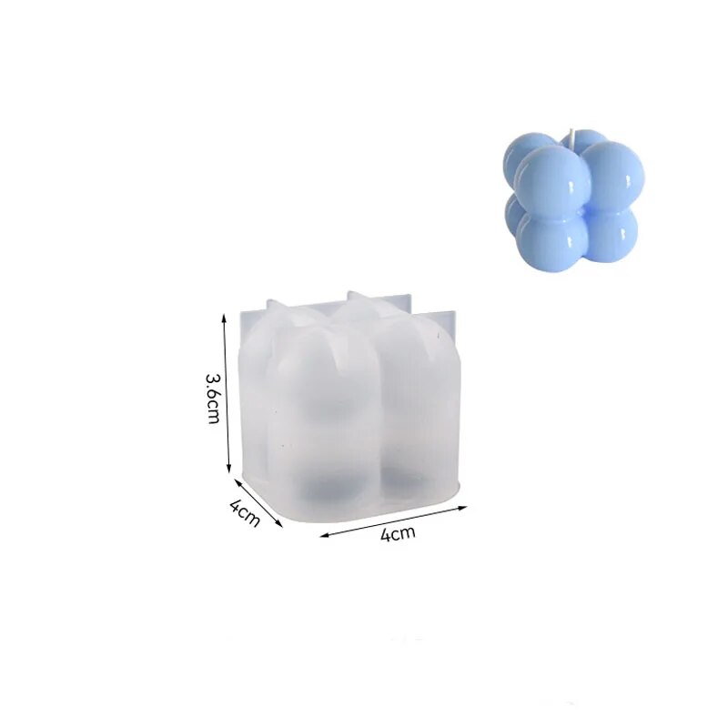 Multi Size Bubble Cube Candle Mould
