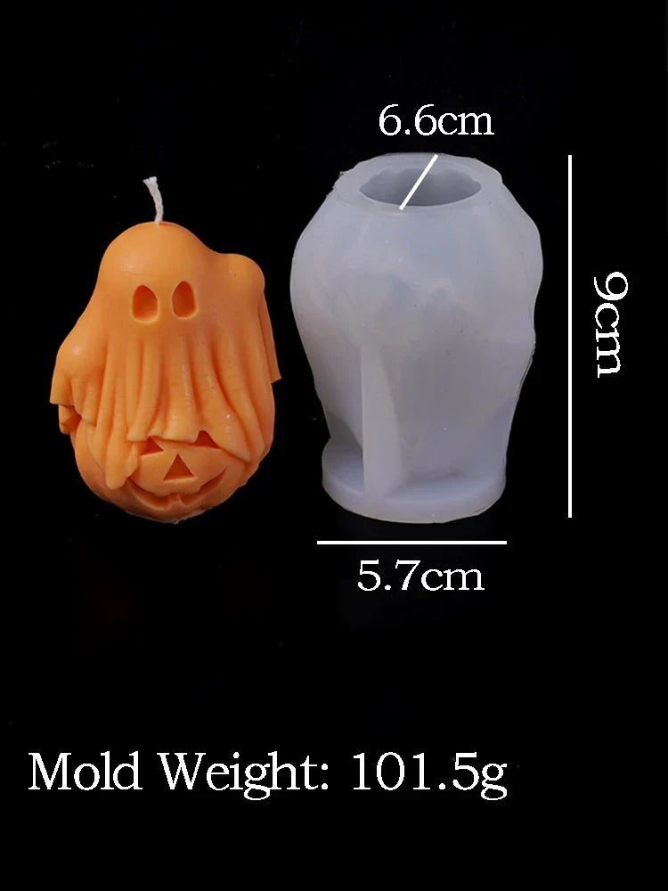 DIY Halloween Ghost Candle Mould - 3D Pumpkin & Ghost