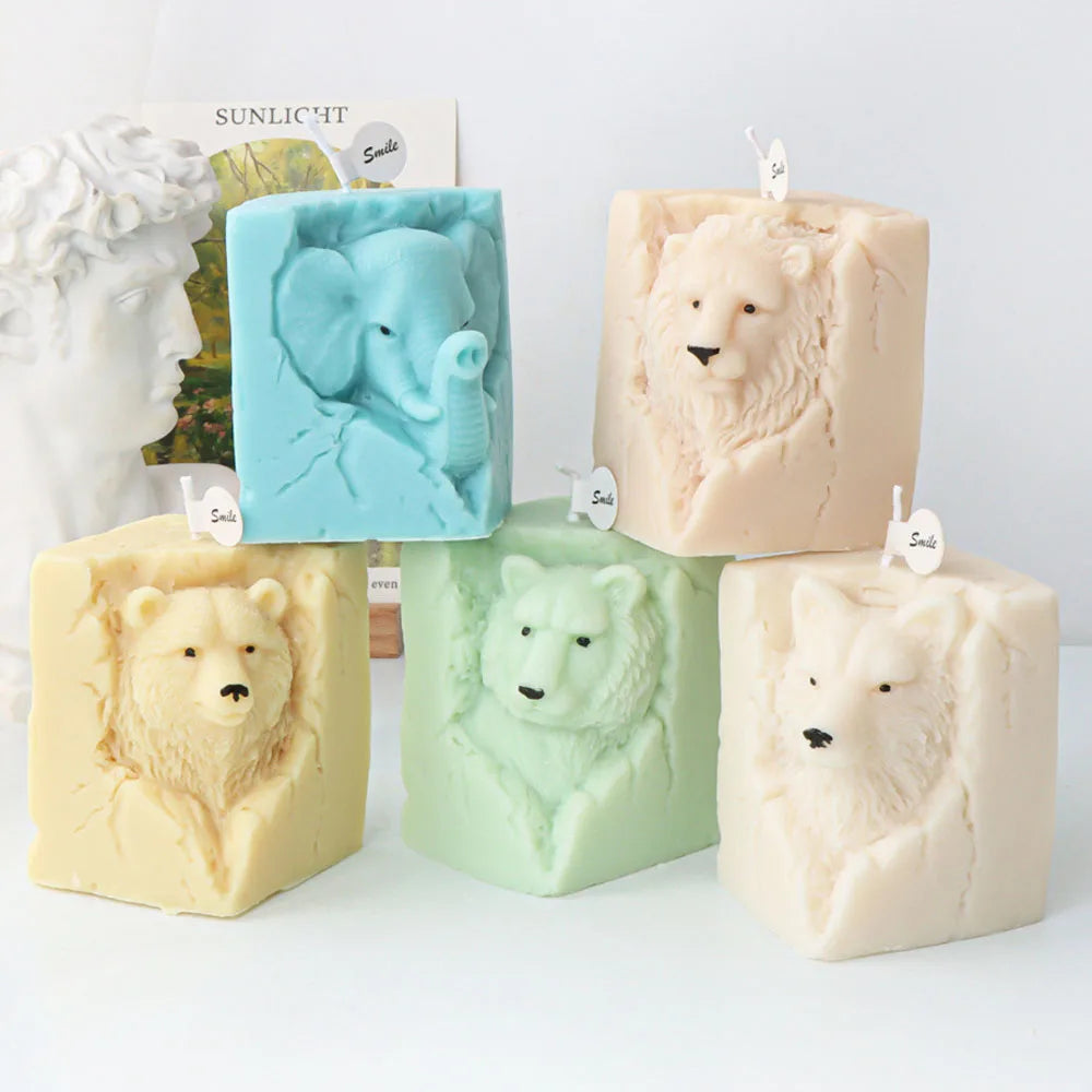 Animal Portrait Candle Silicone Mould
