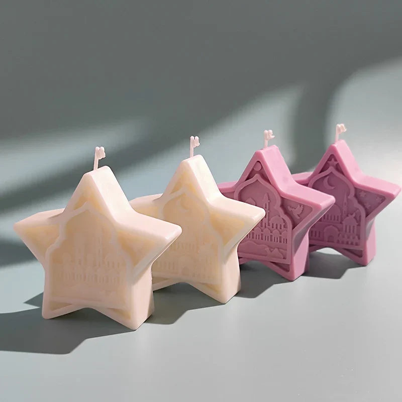 Five-Pointed Star Relief Candle Mould