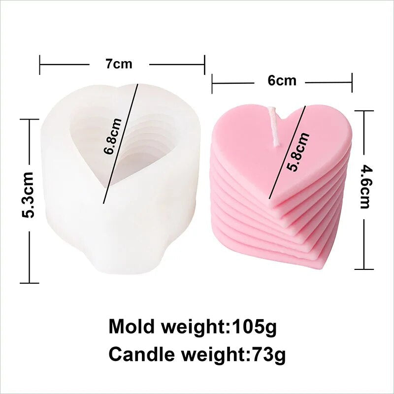 DIY Love Candlestick Silicone Mould