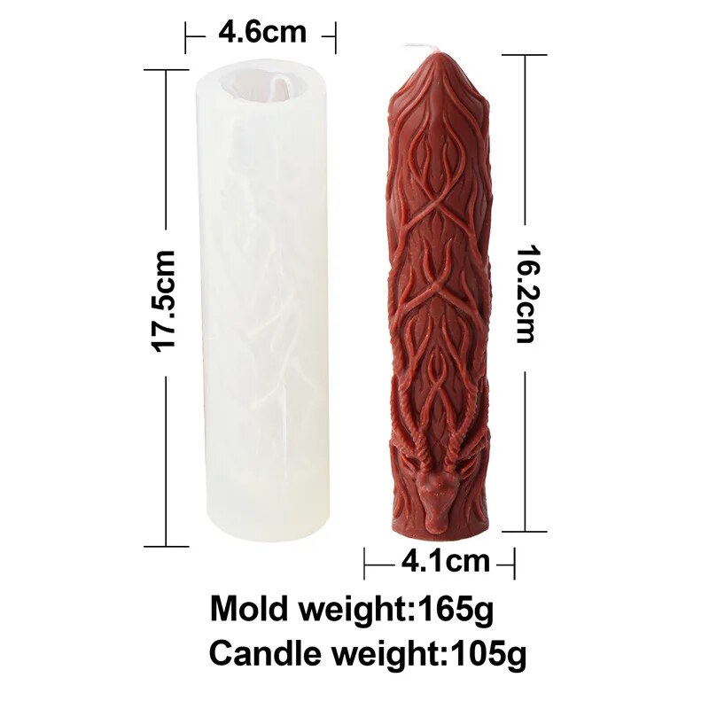 Cylindrical Jesus Family Candle Mould