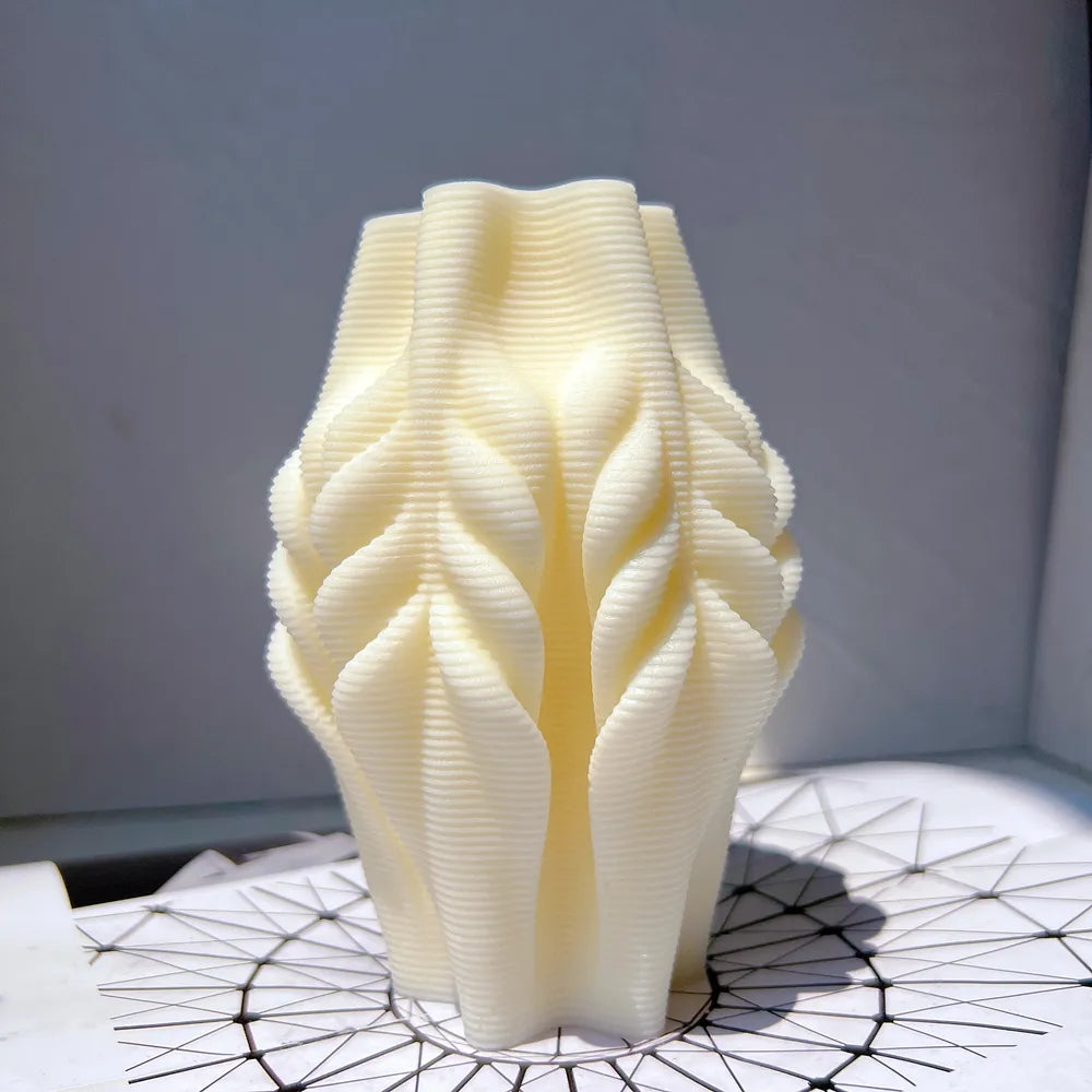 Geometric Wave Twirl Silicone Candle Mould