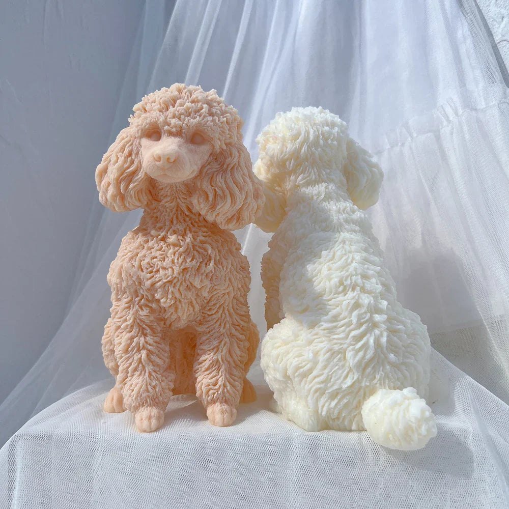 Poodle Dog Puppy Candle Mould