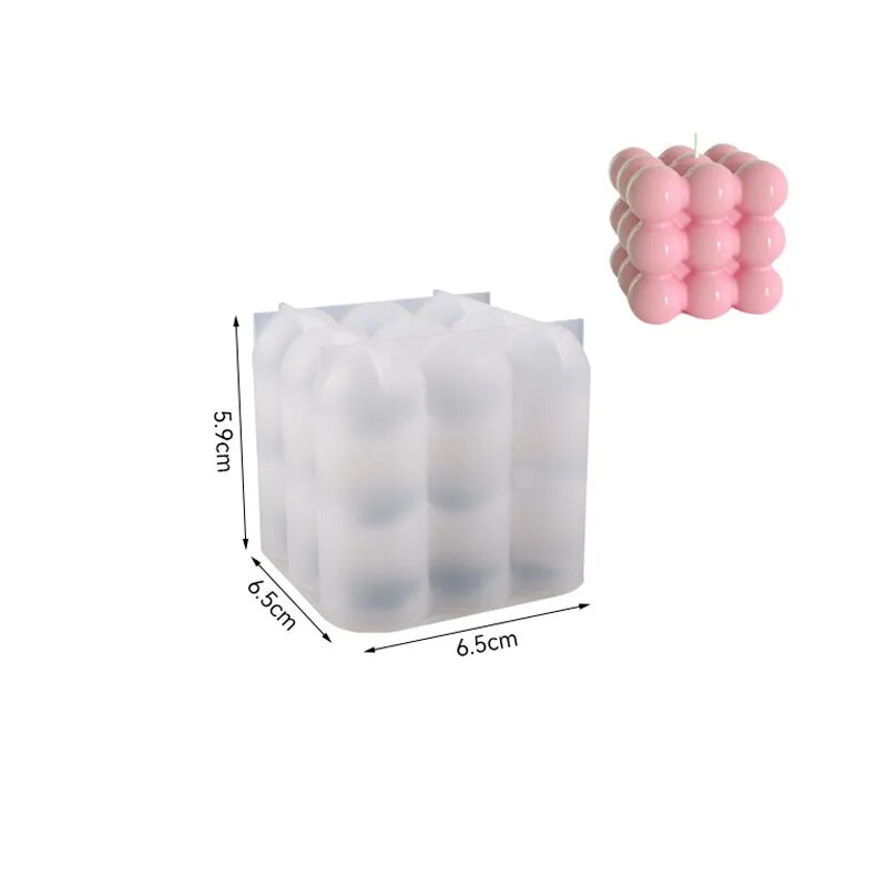 Multi Size Bubble Cube Candle Mould
