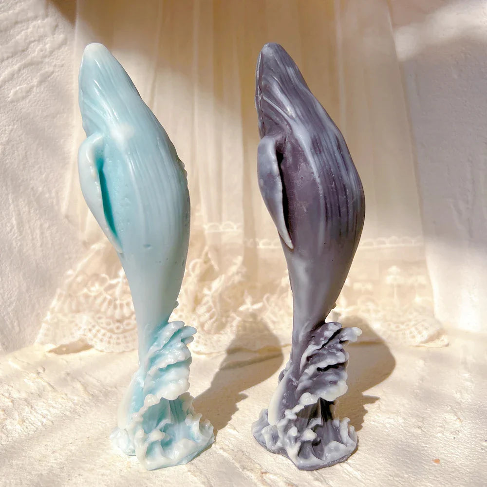 DIY Ocean Humpback Whale Silicone Candle Moulds - Unique Marine Sea Life