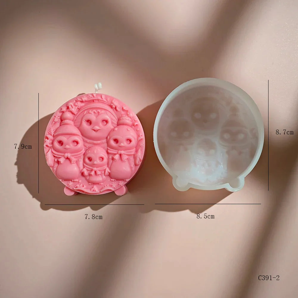 Christmas Snowman Candle Mould