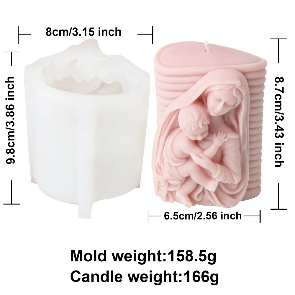 Madonna and Child Silicone Candle Mold
