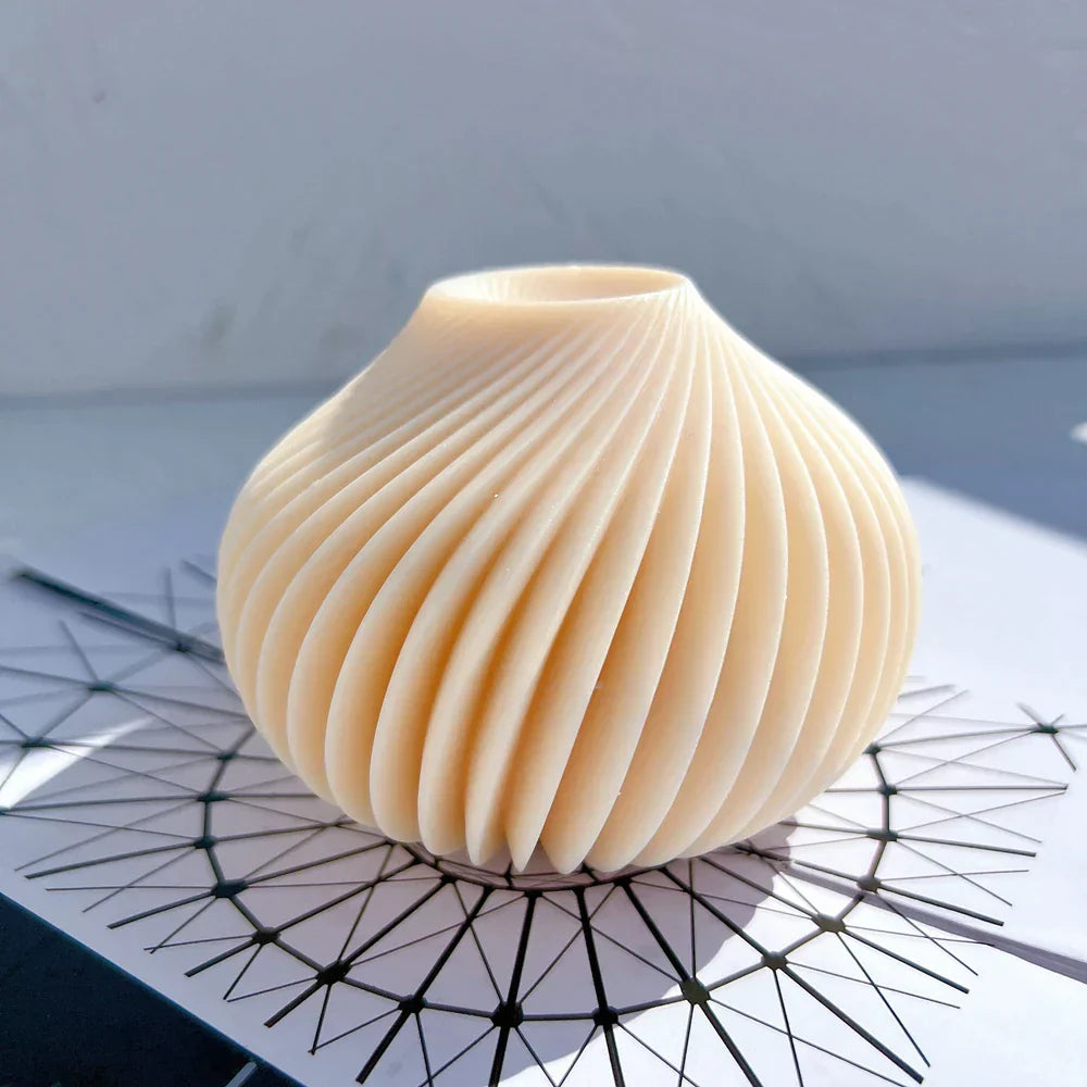 Geometric Spiral Ball Silicone Candle Mould