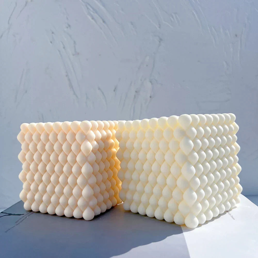 Geometric Square Raindrop Cube Candle Mould