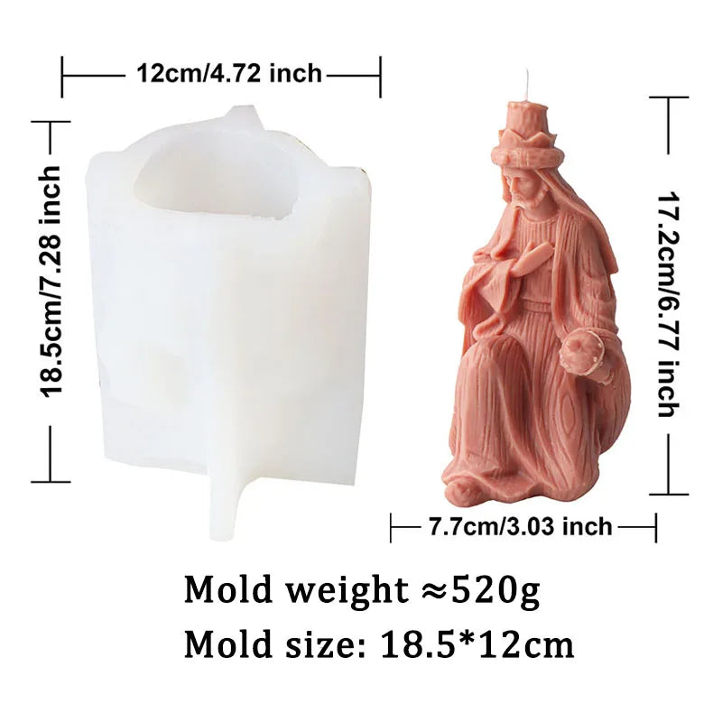 Jesus's Family Candle Silicone Mould