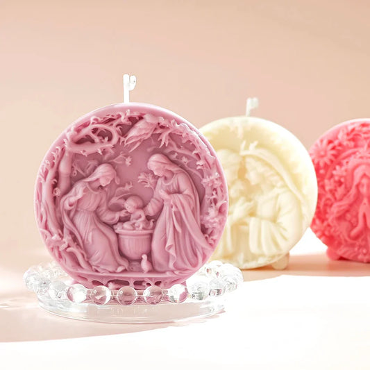 Praying Madonna and Jesus Family Candle Mould