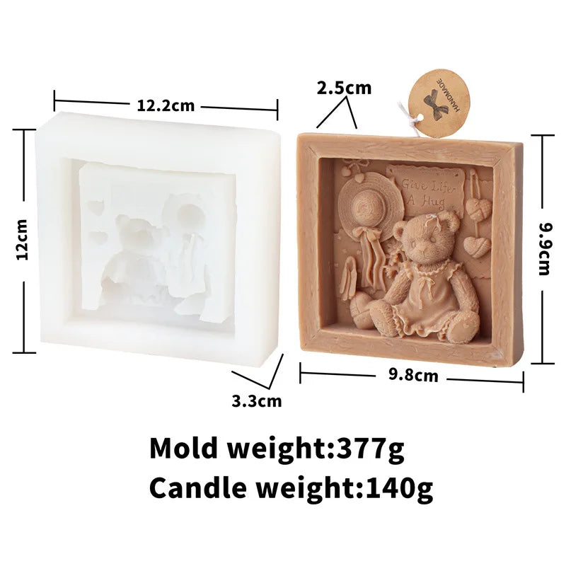 DIY Photo Frame Bear Candle Mould