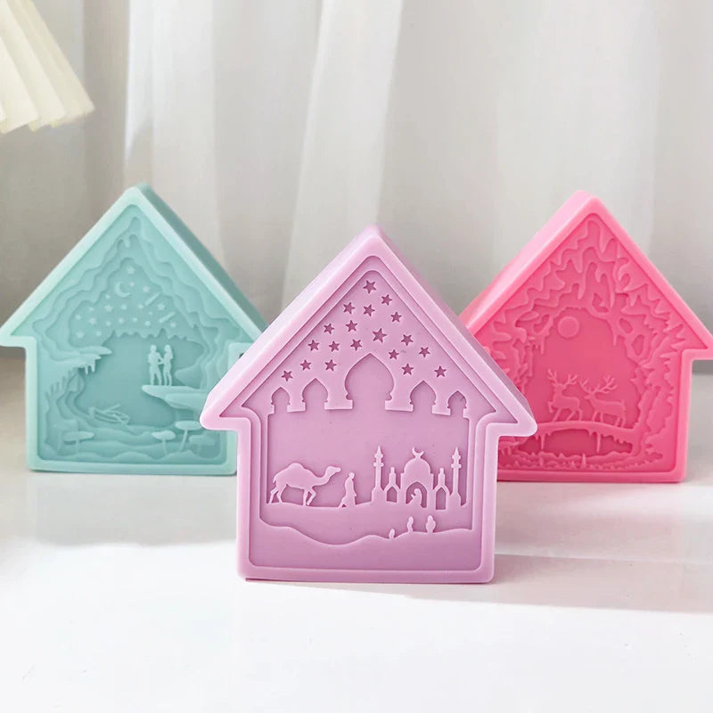 House Shape Silicone Candle Mould