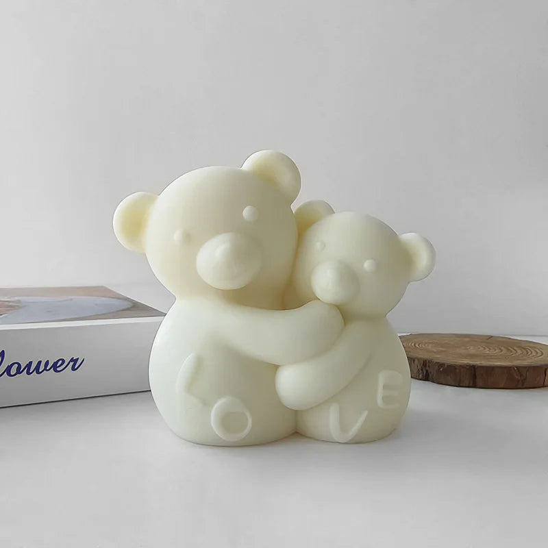 3D Love Bear Aroma Candle Silicone Mould