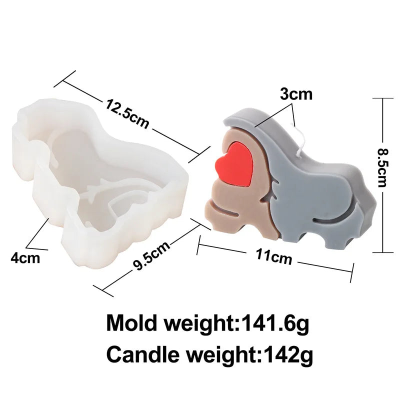Mother's Day Cute Animals Series Candle Moulds