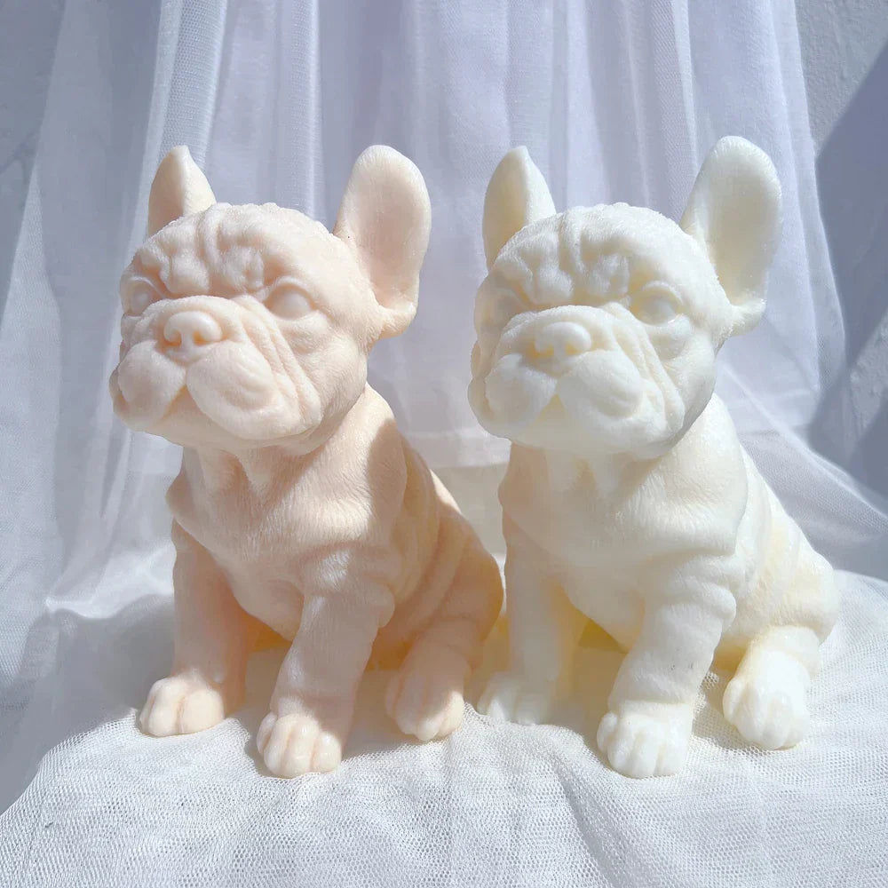 French Bulldog Candle Mould Silicone