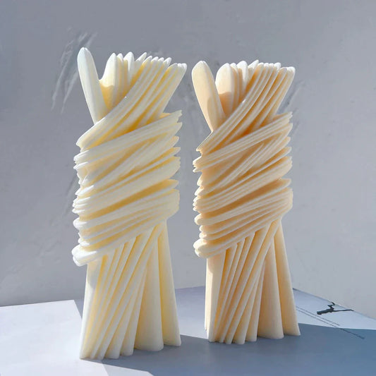 Abstract Geometric Pillar Candle Mould