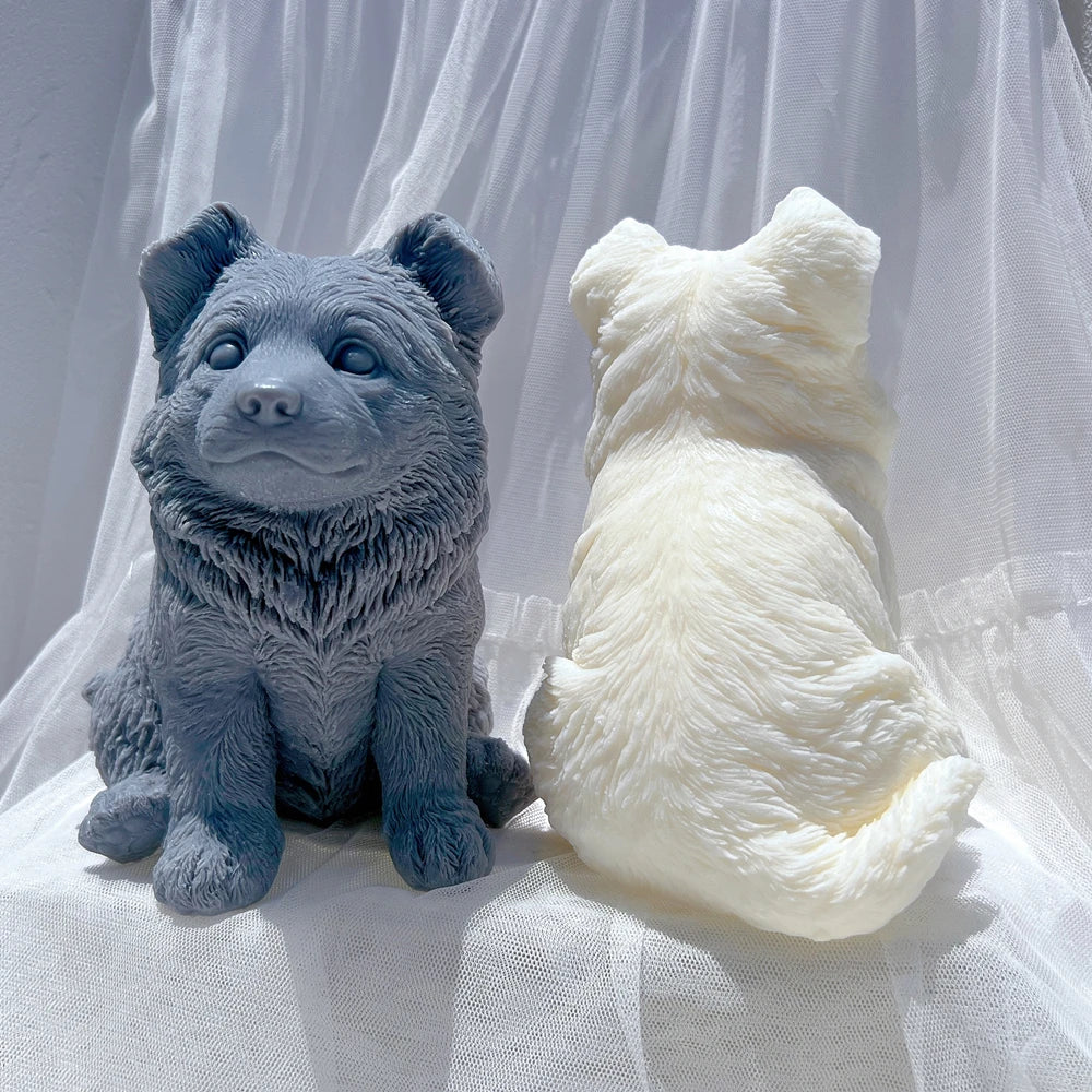 Sitting Puppy Silicone Candle Mould