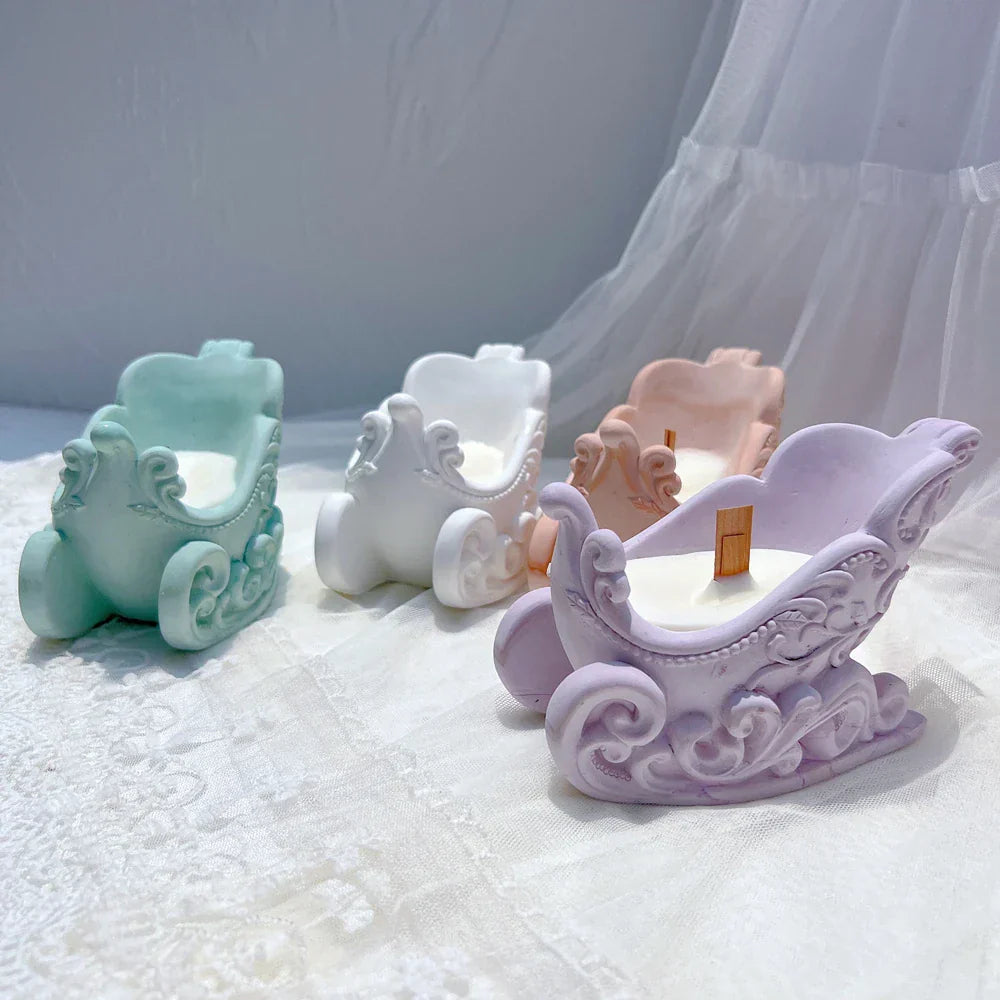 Christmas Sleigh Silicone Candle Vessel Mould