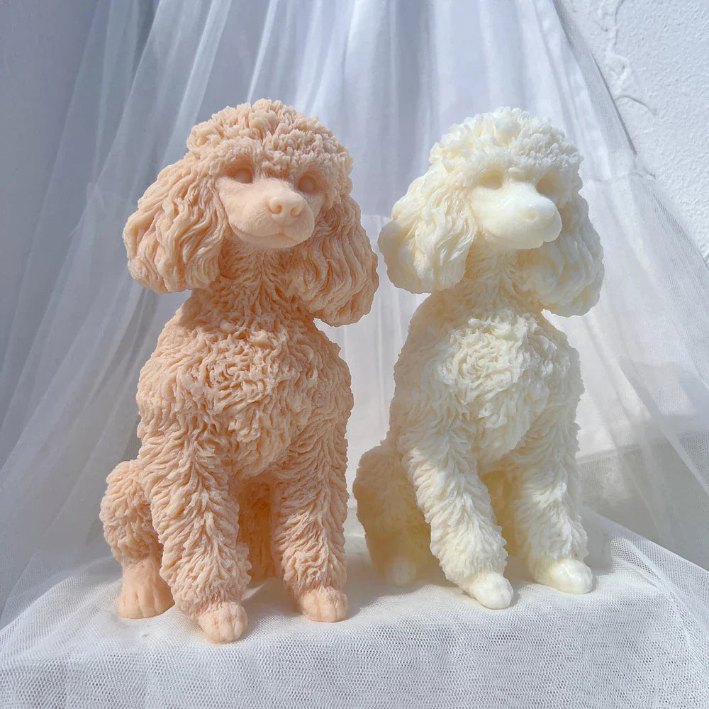 Poodle Dog Puppy Candle Mould