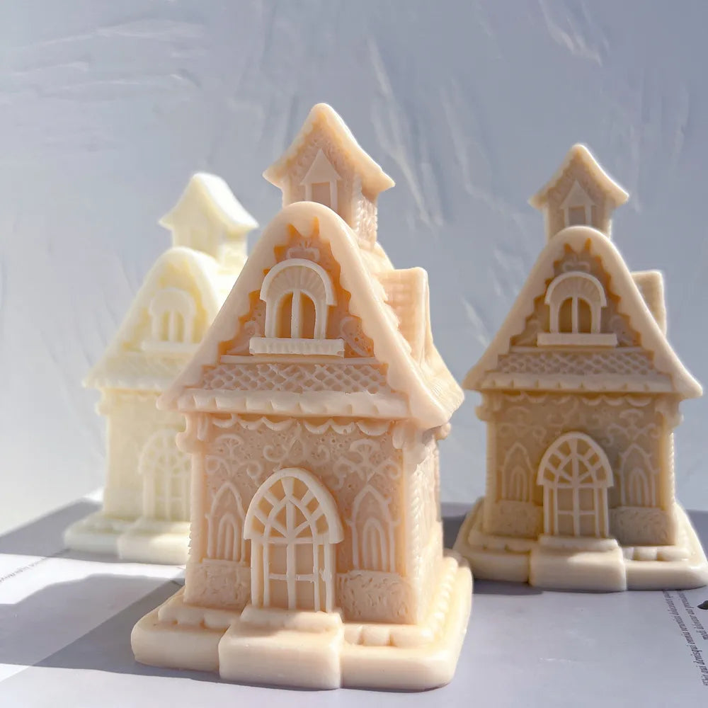 Christmas Gingerbread Home Candle Silicone Mould