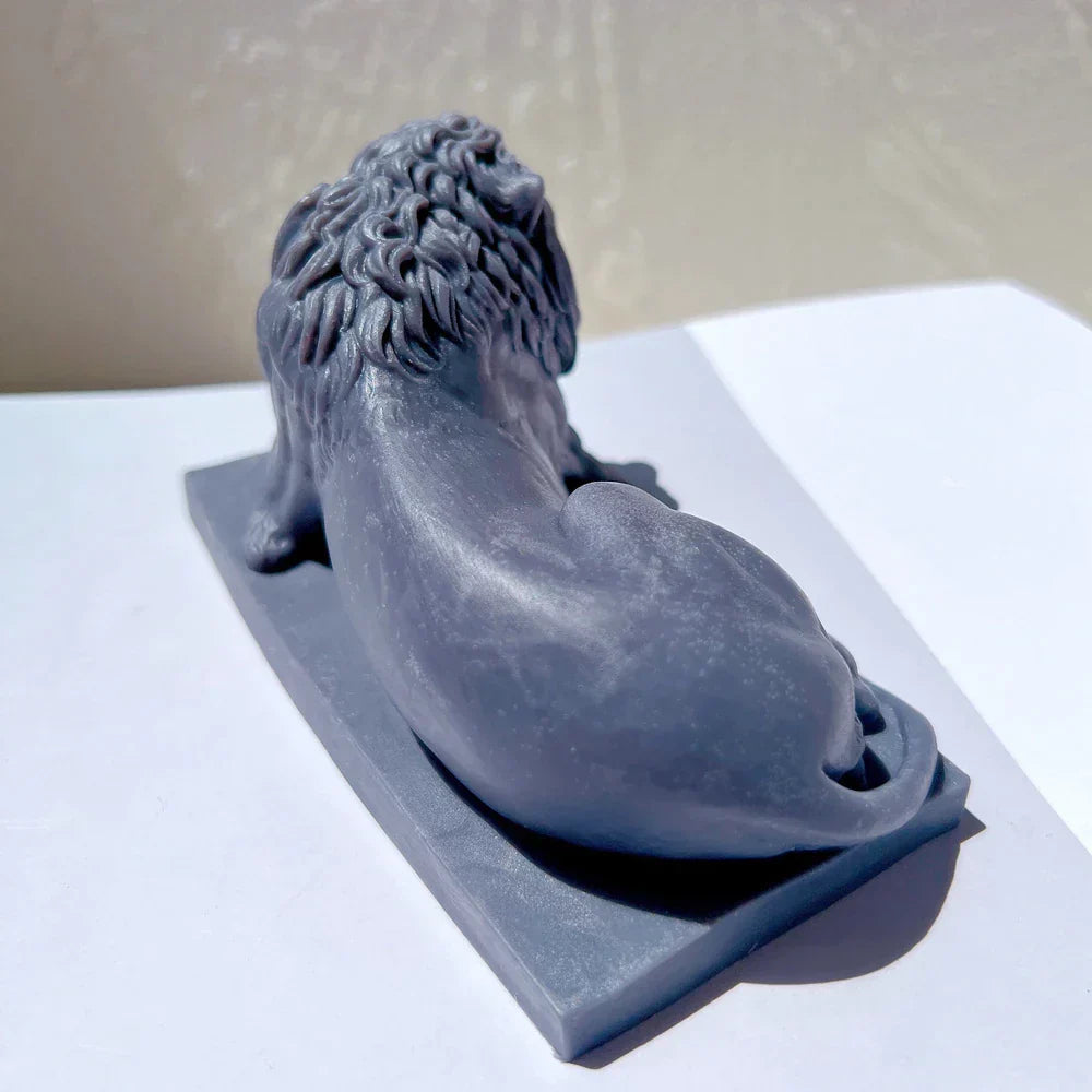 3D Charm Lions Statue Silicone Candle Mould